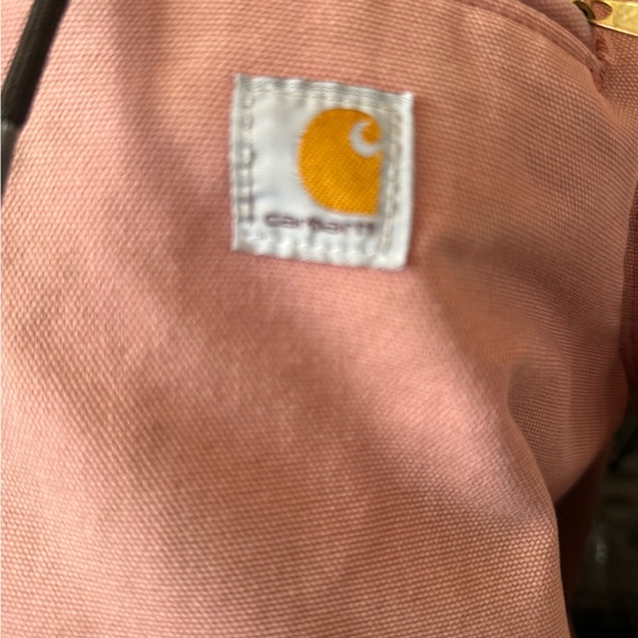 Rare Pink Carharrt Hooded, Canvas, Sherpa Lined Coat - Picture 4 of 9